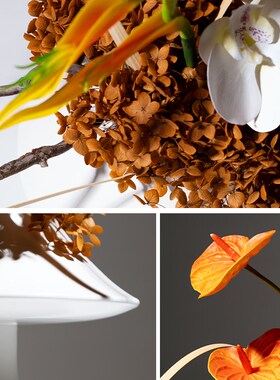 zon 侘寂风民宿软装布置陶瓷瓶器焦糖色艺装饰品