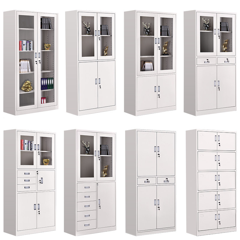 金华钢制办公室铁皮文件柜矮柜书柜资料带锁凭证案员工更子