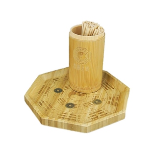 工具蓍草筹策支竹木筹策便携摇卦筒竹筒卦六爻学卦易经