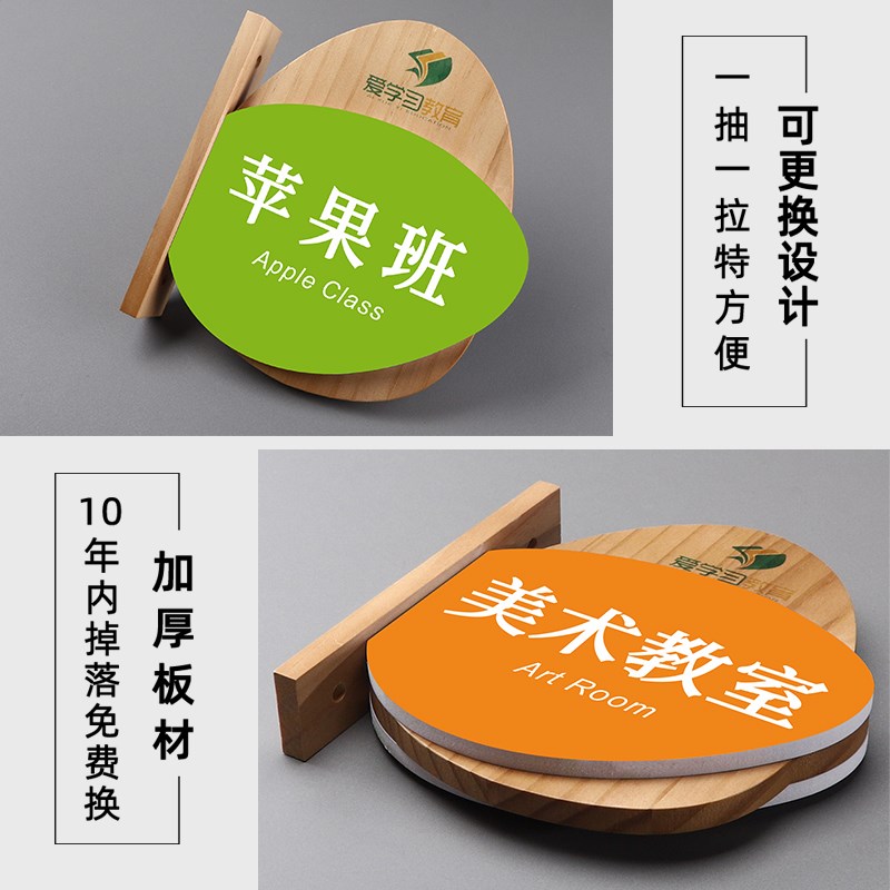 彩色卡通幼儿园班级牌培训机构教室门牌订制美术音乐舞蹈钢琴风班