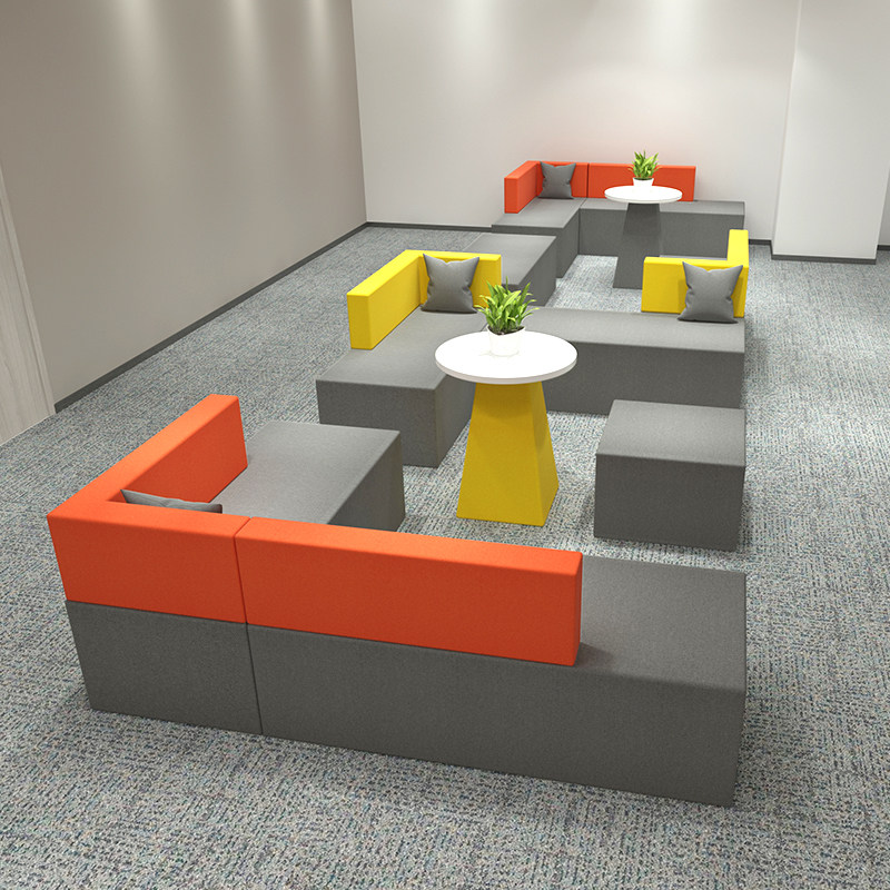 办公室接待休息区转角会客接待现代创意卡座休闲培训沙发,商业/办公家具,沙发,淘宝优惠券,粉丝福利购,淘宝优惠卷