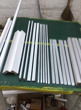 特厚瓷砖灶台立柱收封边卡槽铝材砖夹橱柜白色铝合金方管全