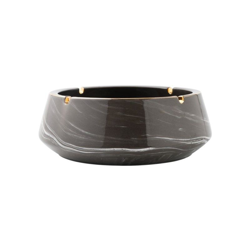 创意个性潮流圆形欧式档陶瓷烟灰缸防飞灰大小号客厅办公室