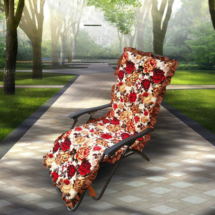 冬季加厚加长躺椅棉垫毛绒垫办公靠椅摇椅藤椅竹椅坐垫子椅垫