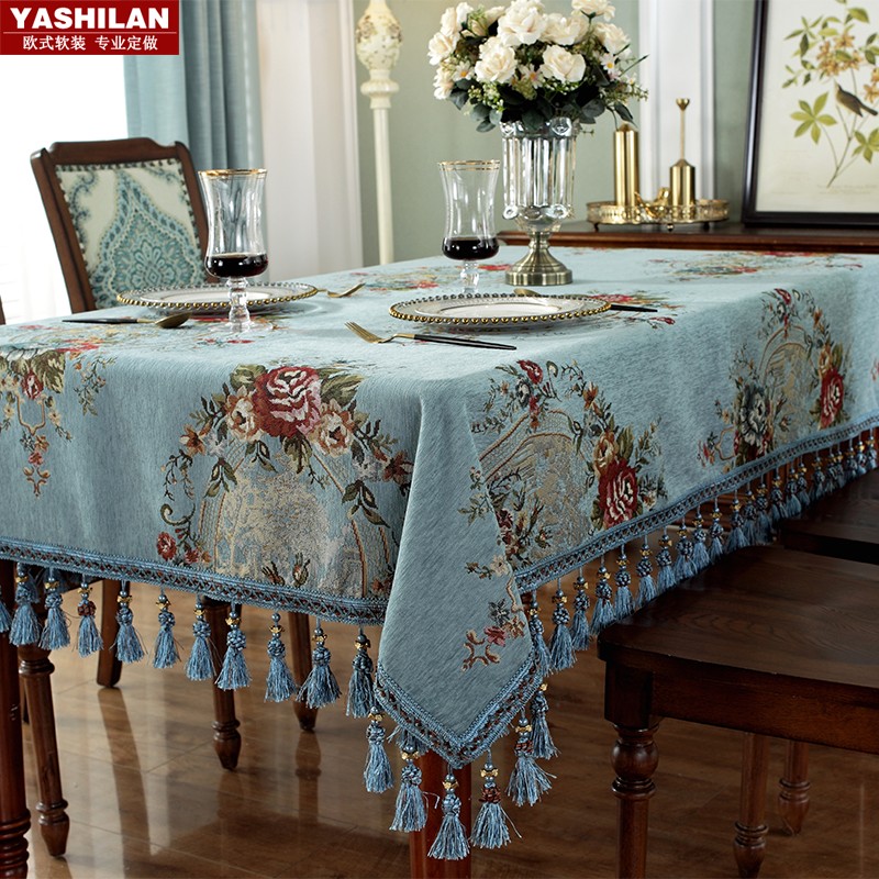 欧式茶几桌布布艺长方形客厅家用餐桌布方桌正方形台布桌垫圆桌大