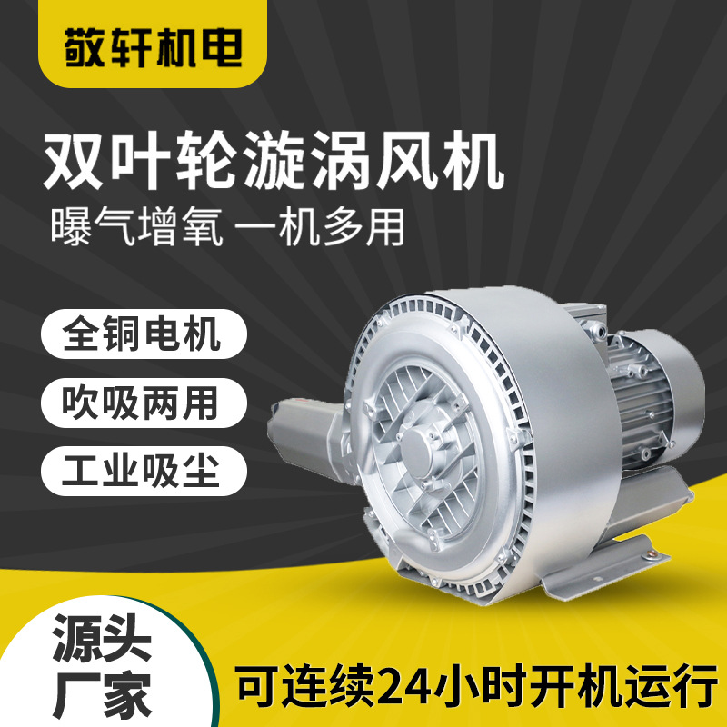 ZL 双叶轮高压漩涡风机高压旋涡气泵双段高压鼓风机曝气增氧机