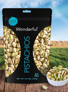 【当季大颗粒，不含食用盐】Wonderful万多福进口无盐开心果700克