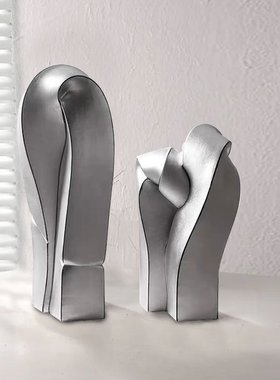 现代艺术抽象扭转装饰摆件样板间酒店客厅电视柜前台玄关工艺品