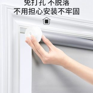 窗帘遮光2024新款 卫生间浴室厨房办公室百叶 免打孔整套卷拉式 安装