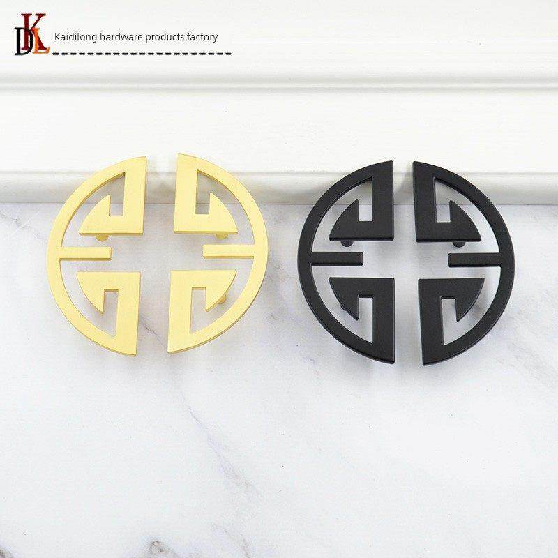 新中国风彷古明清半圆镂空小把手美式现代简约衣柜哑光黑色半圆镂,基础建材,小拉手,淘宝优惠券,粉丝福利购,淘宝优惠卷