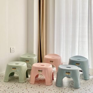 小板凳加厚塑料小凳子家用客厅卫生间凳子洗澡凳儿童小矮凳子 日式