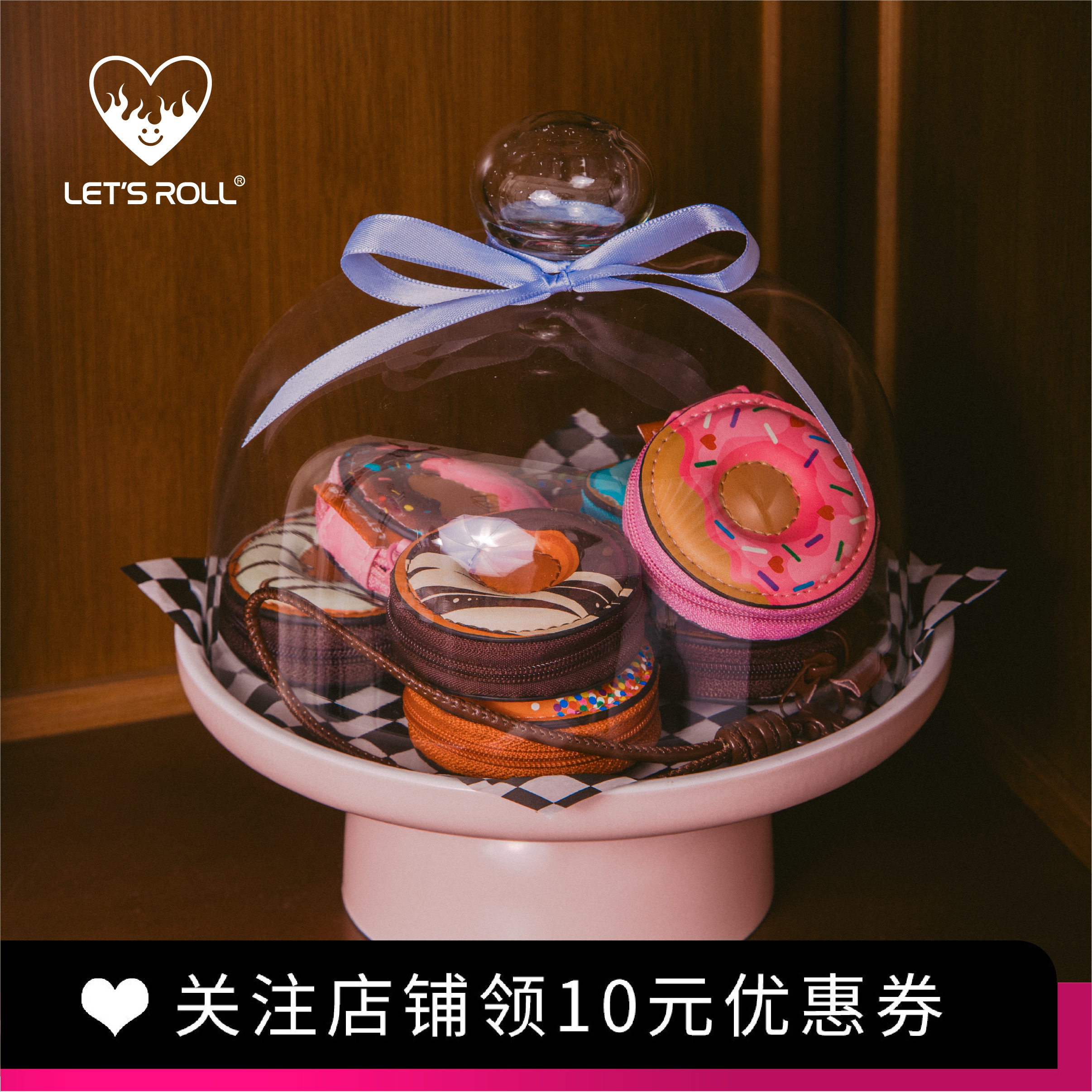 LET'S ROLL迷你甜甜圈包挂件