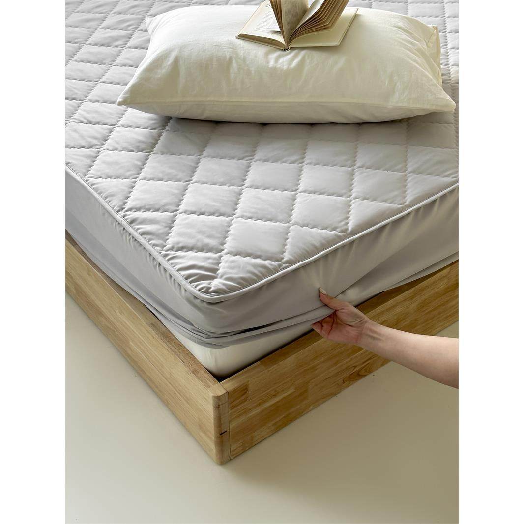 夹棉床笠床垫灰色保护套全棉席梦思褥子套防尿垫全包防尘1.5m1.8,床上用品,床笠,淘宝优惠券,粉丝福利购,淘宝优惠卷