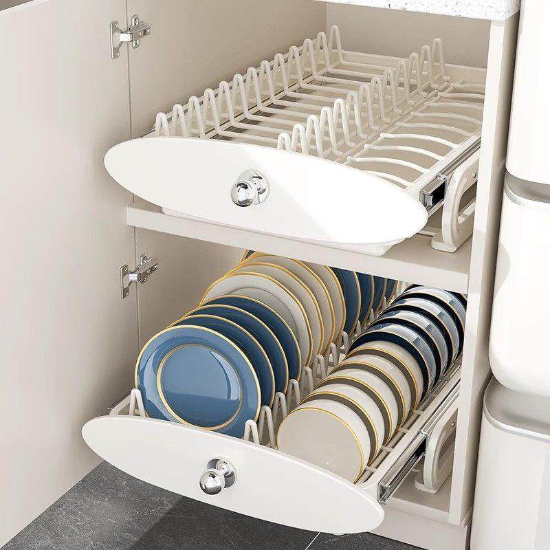 碗碟收纳架家用厨房橱柜内置物架抽屉式拉篮抽拉碗盘筷子沥水碗架,厨房/烹饪用具,碗架,淘宝优惠券,粉丝福利购,淘宝优惠卷
