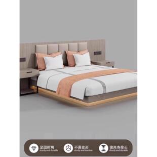 酒店标间全套家具宾馆公寓旅馆单双人快捷民宿客房酒店专用床定制