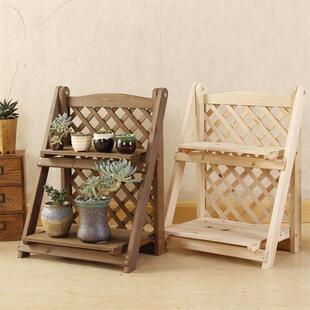 实木飘窗台多肉花架子多层室内客厅桌面小花架阳台置物装饰花盆架