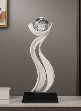 风生水起轻奢高档水晶球摆件招财客厅办公室玄关酒柜电视柜装饰品