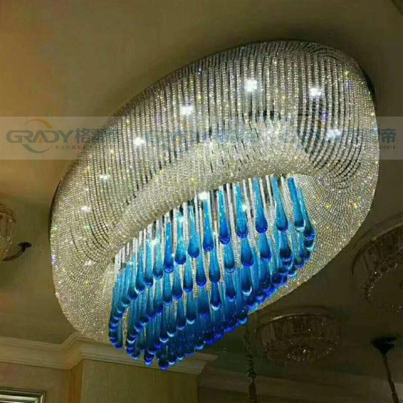 餐饮豪华会所中庭酒店大厅大堂商用彩色水晶圆球形艺术大吊灯,家装灯饰光源,酒店/宴会厅/餐饮吊灯,淘宝优惠券,粉丝福利购,淘宝优惠卷