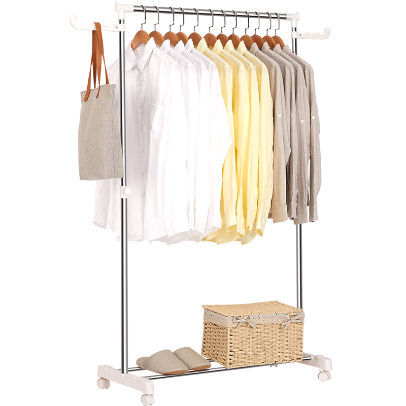 亿加亿不锈钢单杆凉衣架落地升降伸缩凉衣架室外晒被架门厅挂衣架