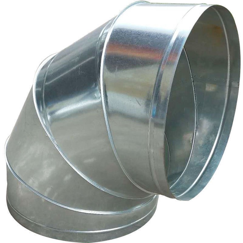 镀锌白铁皮90度弯头螺旋风管通风管道弯头烟囱排烟管道变径定制