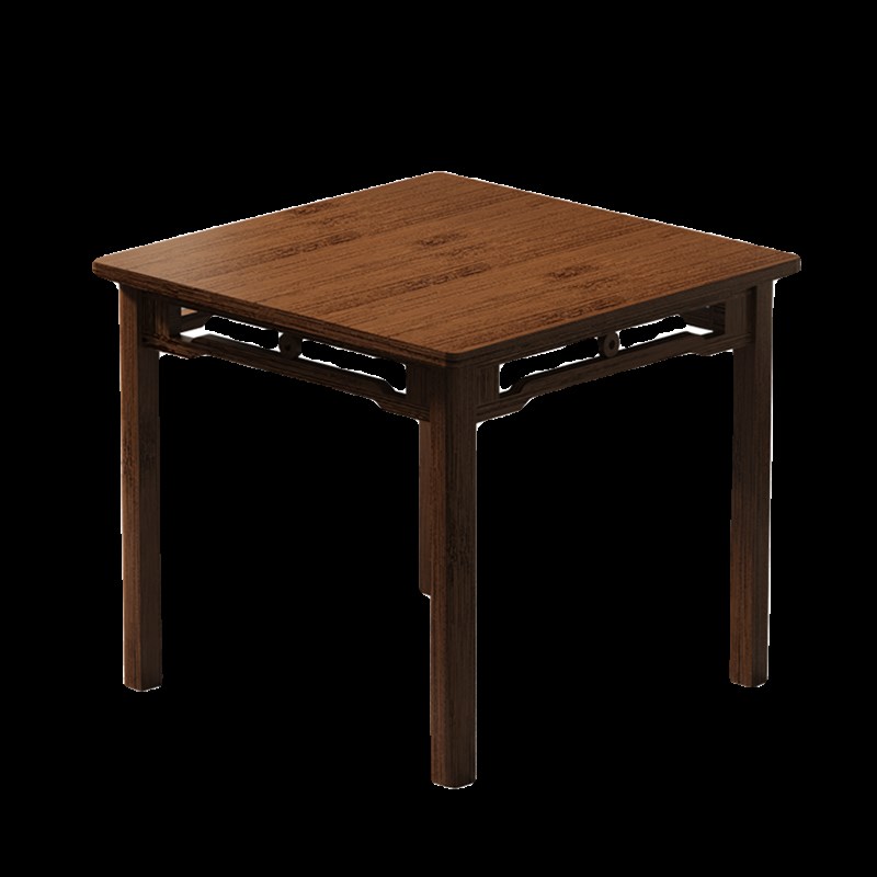 四方桌客厅吃饭桌学习桌家用小方桌小户型实木茶桌楠竹正方形餐桌