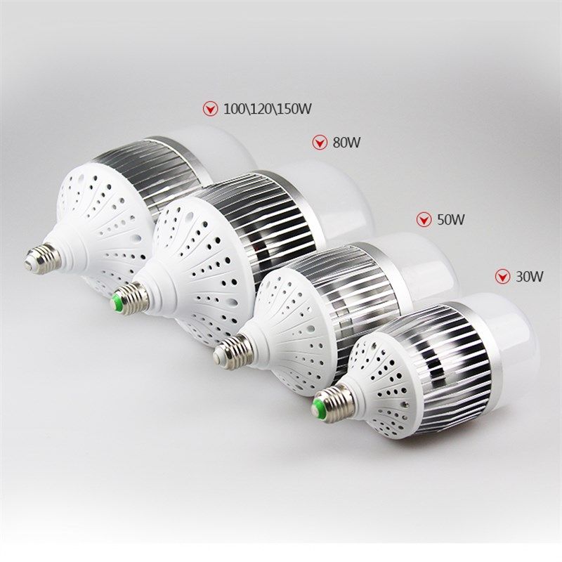 LED大功率节能灯螺旋灯泡白光暖光30W50w80w100W150瓦200w工厂灯