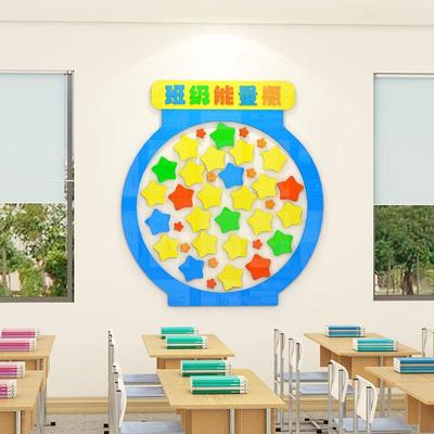 幼儿园墙面装饰背景班级能量瓶小学教室环创氛围布置文化励志墙贴