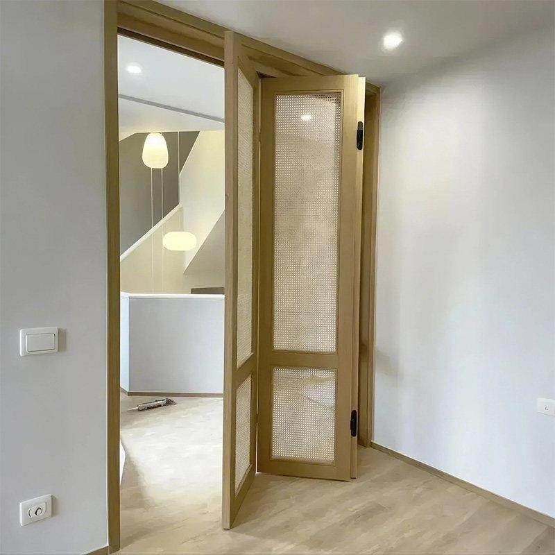 定制藤编门推拉木实木折叠门隐形门隔断门厨房卧室化妆室伸缩门,全屋定制,卧室门,淘宝优惠券,粉丝福利购,淘宝优惠卷