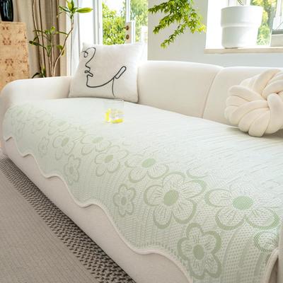 夏季凉豆豆沙发垫2025新款小清新凉感沙发直排坐垫防滑凉席盖布巾