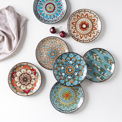 创意6寸菜盘碟子 家用餐具套装陶瓷小号盘子菜碟子小吃盘骨盘骨碟