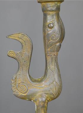 仿古青铜器 神龟立鸟博山炉仙鹤熏炉家居装饰工艺品摆件古玩收藏