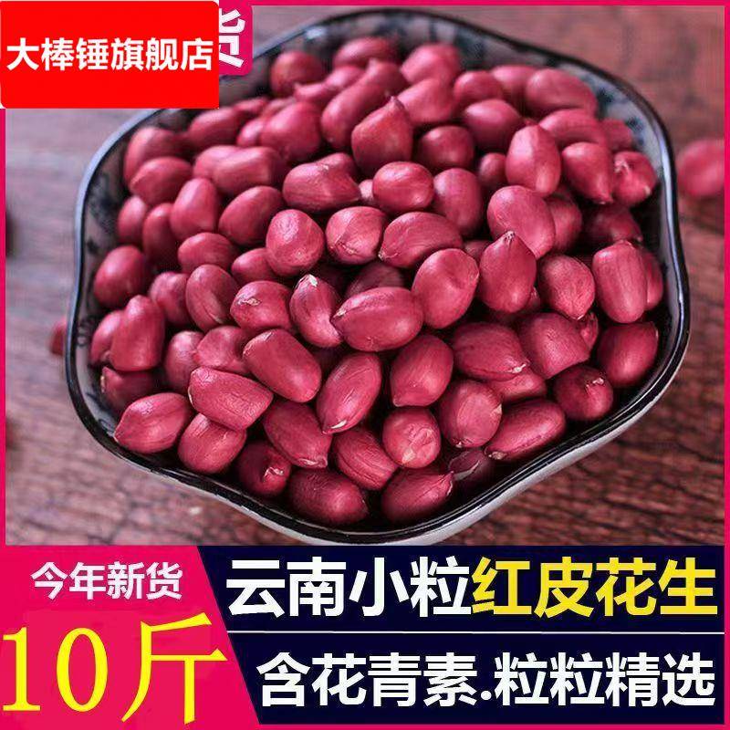 厂家直销新货东北红衣生花生米云南花生新鲜红皮花生小粒不带壳