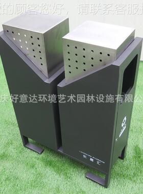 户外用不锈钢垃区圾桶公园金属箱垃圾商场市HBS20516政小商环卫果