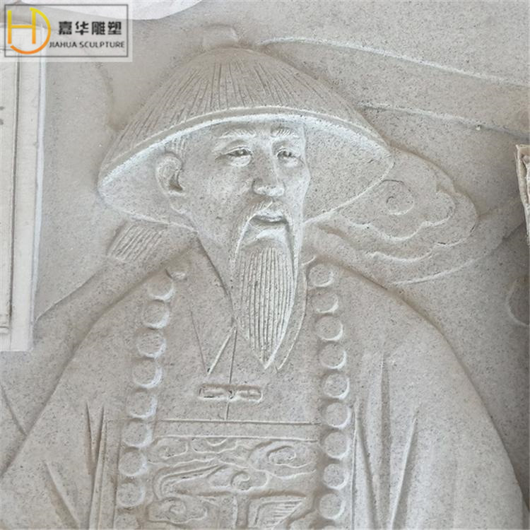 石材浮雕影壁汉白玉壁画背景墙 庭院别墅外墙装饰大理石砂岩照壁图片