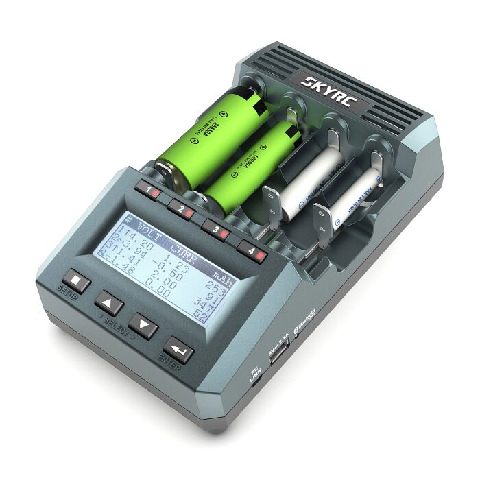 SKYRCMC3000多功能镍氢镍铬锂铁锂电池圆柱形电池蓝牙APP充电器