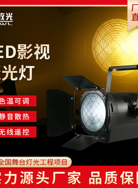 舞台灯光Led200W聚光灯暖白正白影视剧院演出演播室面光菲涅尔灯