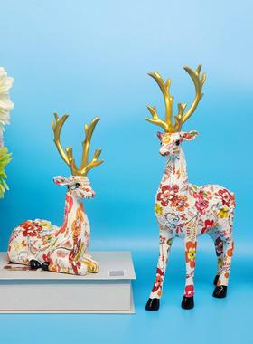 彩色狗潮流摆件家居装饰品酒柜电视柜创意办公室艺术个性轻奢摆设