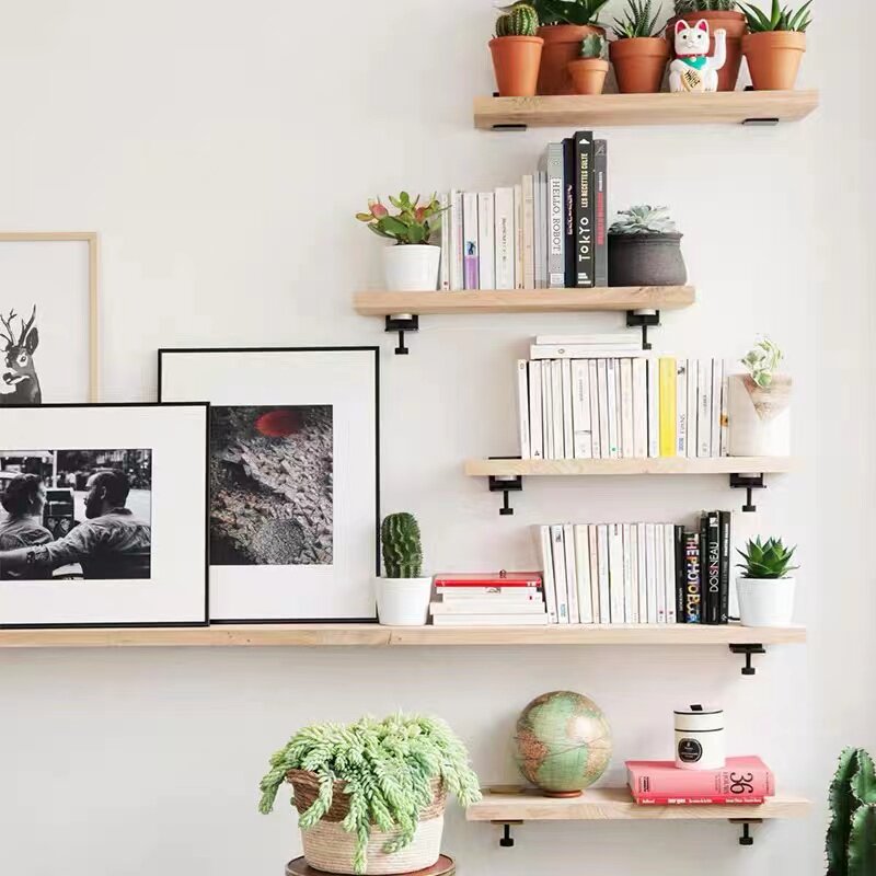 书架墙上简约置物架铁艺支架壁挂支架支撑架托架壁挂置物客厅支架