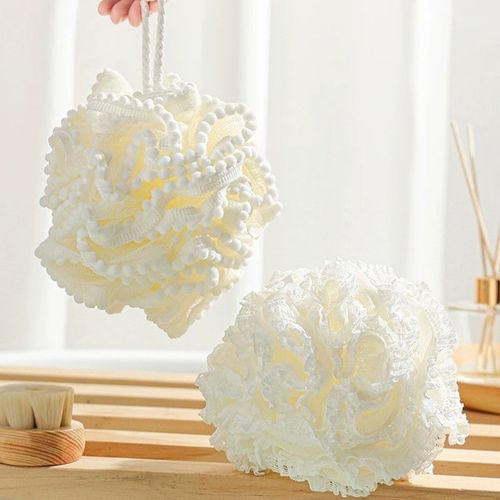 高档不散花沐浴球超柔软泡泡浴洗澡球女士家用大号起泡浴花高端