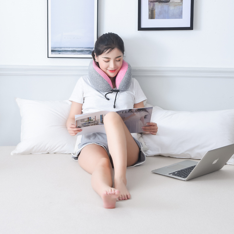 泰国天然乳胶U型护颈椎枕头颈枕U形飞机旅行脖子午休趴睡U枕便携