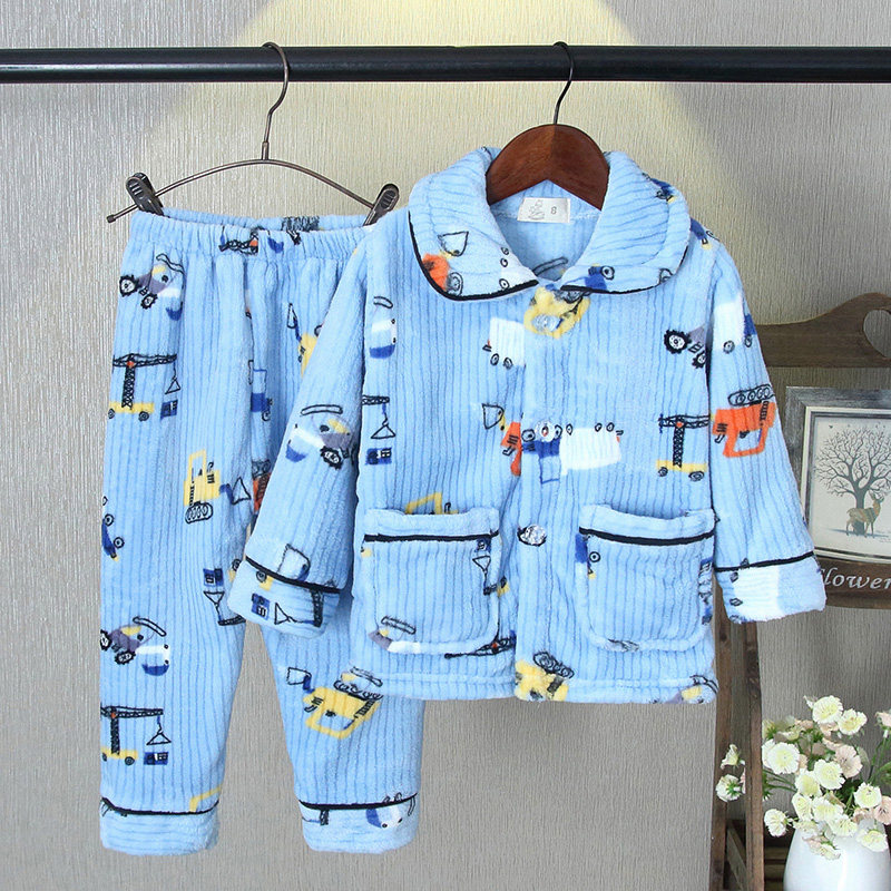 儿童睡衣法兰绒男童秋季加绒款保暖宝宝家居服女童秋冬珊瑚绒套装,童装/婴儿装/亲子装,家居服套装,淘宝优惠券,粉丝福利购,淘宝优惠卷