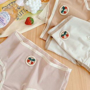 可爱高弹大码内裤女胖mm200斤全棉裆2024新款夏季薄款无痕三角裤