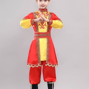 六一新疆舞蹈演出服男女童大摆裙维吾尔族小古丽回族民族表演服装