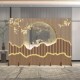 迎客松新中式 国风仿古屏风隔断格栅办公室客厅酒店移动推拉折叠屏