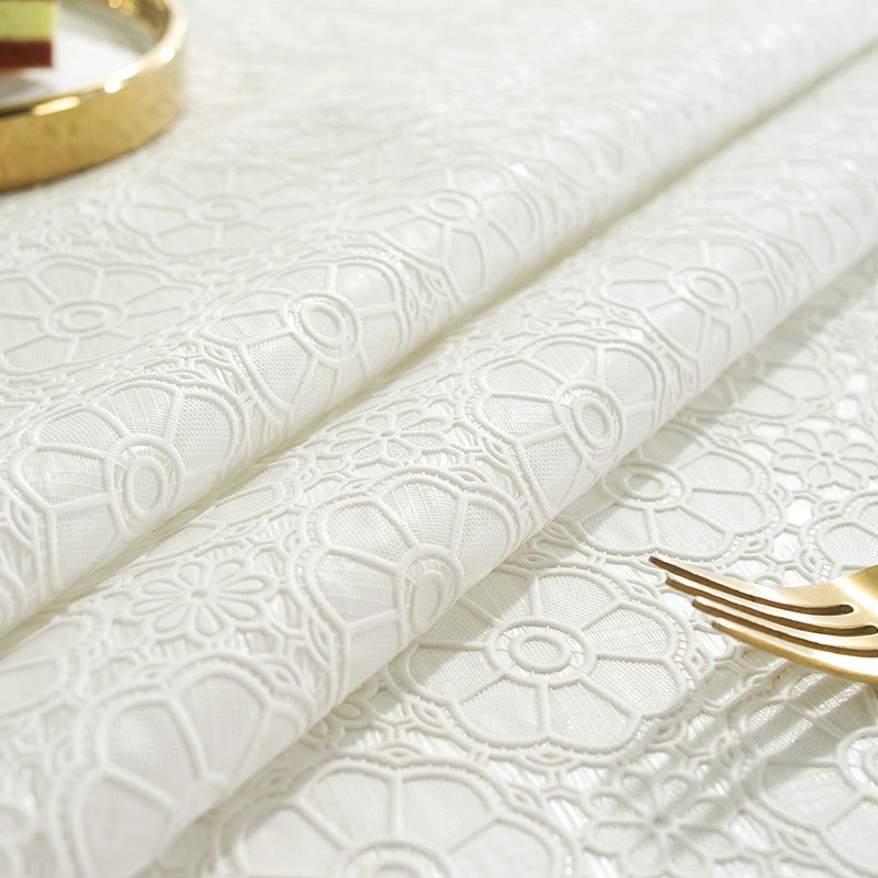 桌布防水防油免洗茶几布PVC塑料高级感长方形餐桌布台布防滑桌垫