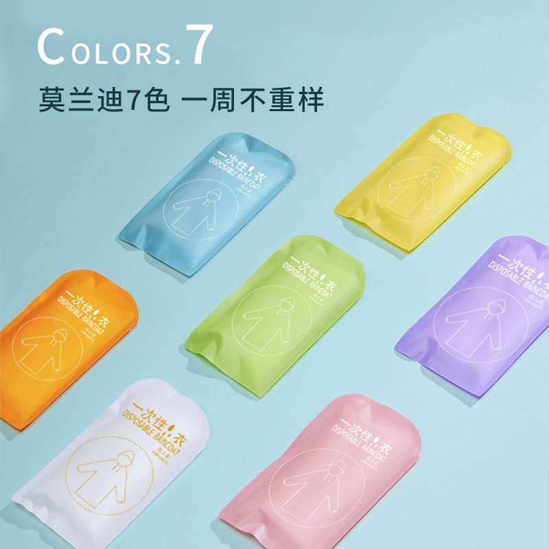一次性卡片雨衣成人儿童加厚长款全身压缩透明便携漂流雨披防暴雨