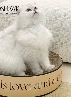 GOSHAWK猫抓板窝圆形猫爪板耐磨瓦楞纸猫窝抓盘一体不掉屑猫玩具