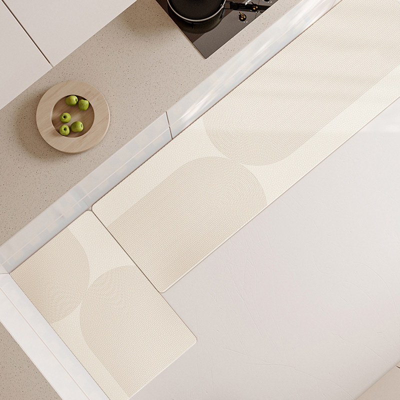 简约奶油风皮革厨房地垫防滑防油可擦洗厨房脚垫进门地垫定制门垫,居家布艺,厨房地垫,淘宝优惠券,粉丝福利购,淘宝优惠卷