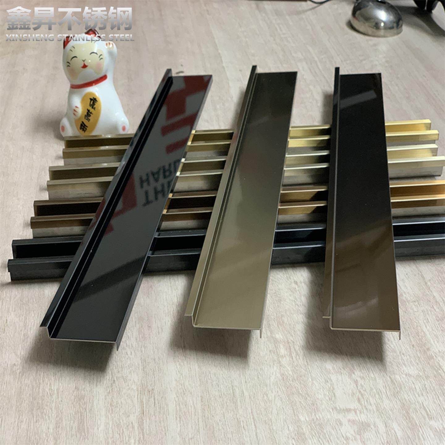 304不锈钢踢脚线U型卡槽门套包边收边条金属装饰线条压缝腰线定制