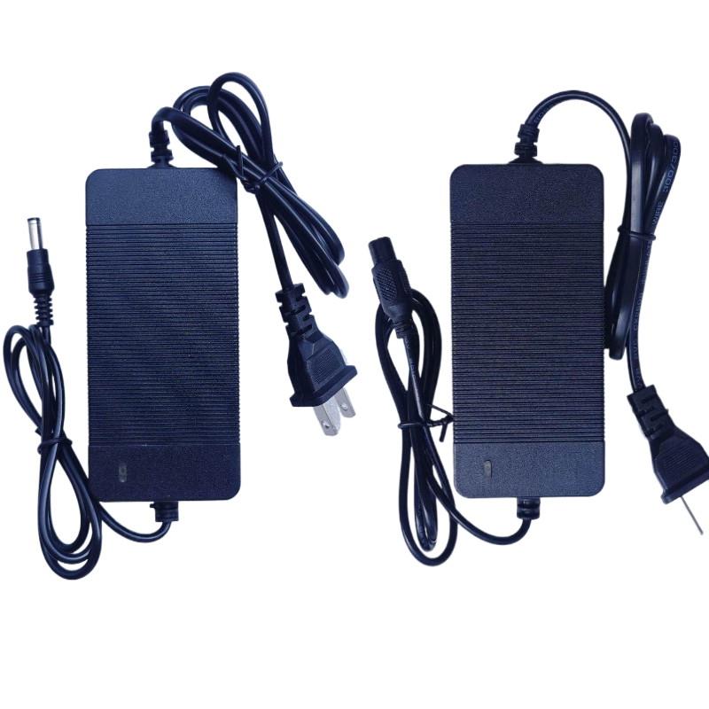 36V42V锂电池充电器42V1A2A扭扭车平衡车滑板充电器三孔圆头DC头